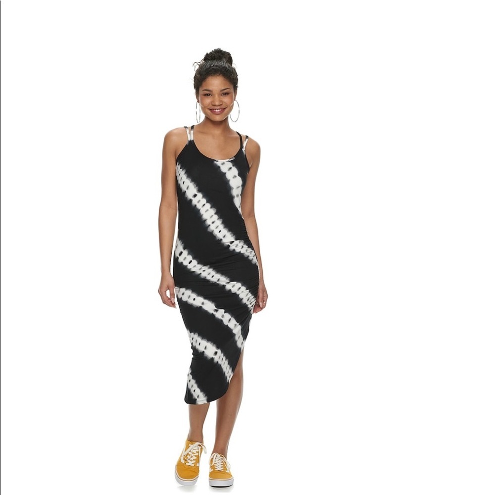Almost Famous Tie Dye Asymmetrical Dress Size Medium NWT